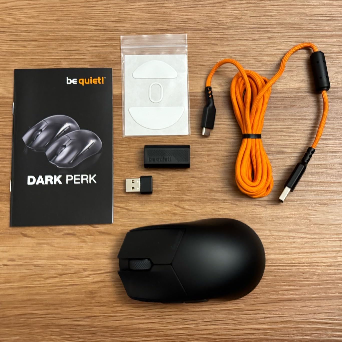 be quiet! Dark Perk Ergo PC Gaming Mouse, 55g Lightweight, 32,000 DPI | Ultra-Long Wireless Battery Life, 8,000Hz Polling Rate, PixArt PAW3950 Sensor, Optical 70m switches, 100% PTFE Glide Skates customer photo 2