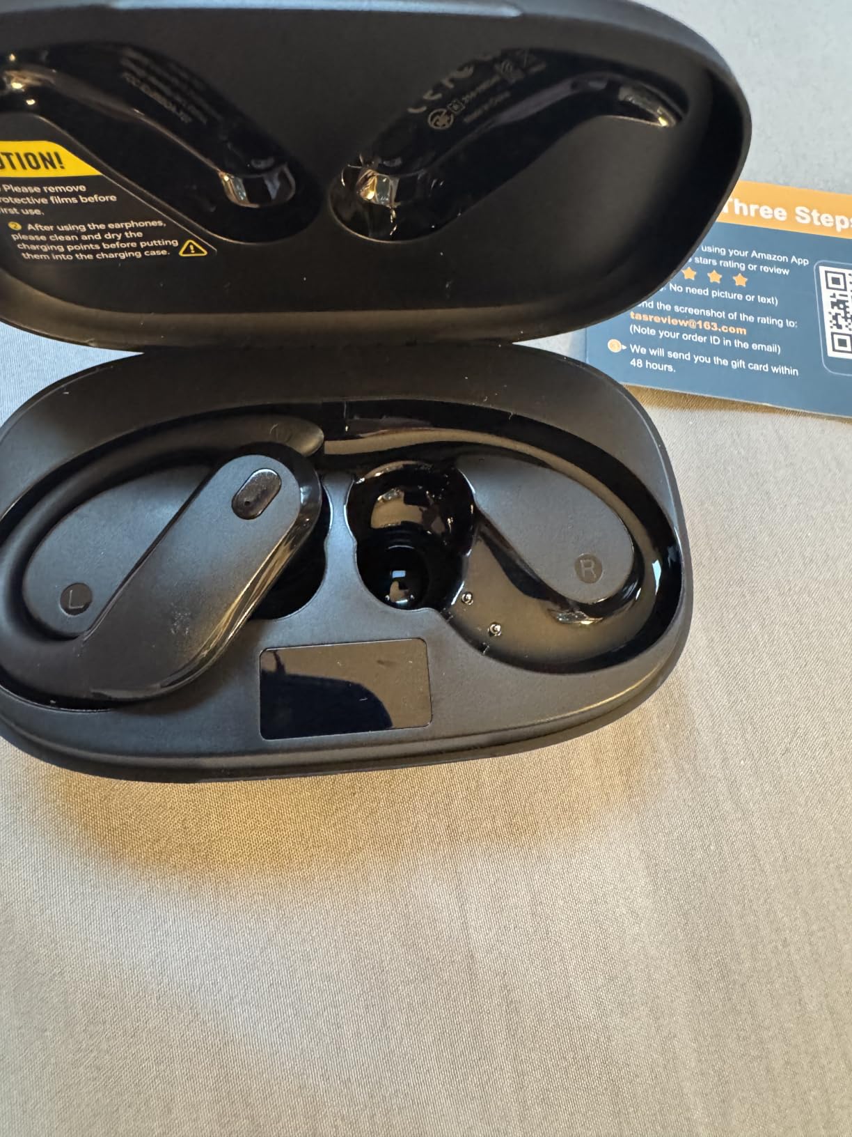 Wireless Earbuds,Bluetooth 5.4 Ear buds,Sport Headphones with Earhooks | IPX7 Waterproof Bluetooth Headphones, 80H Playtime Earbuds, Noise Cancelling Mic for Earphones Running & Workout-Black customer photo 1