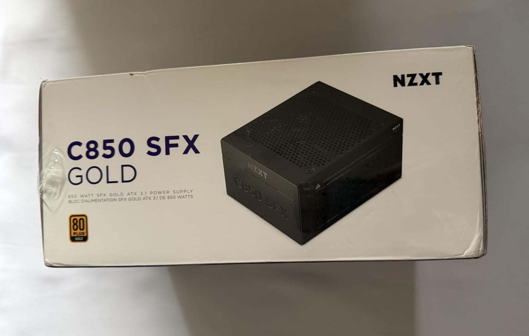 NZXT C850 SFX Gold - 850W SFX ATX 3.1 Power Supply - 80 Plus Gold - Cybenetics Platinum - Fully Modular - PCIe 5.1 600W 12V-2x6 - Japanese Capacitors - Black customer photo 1
