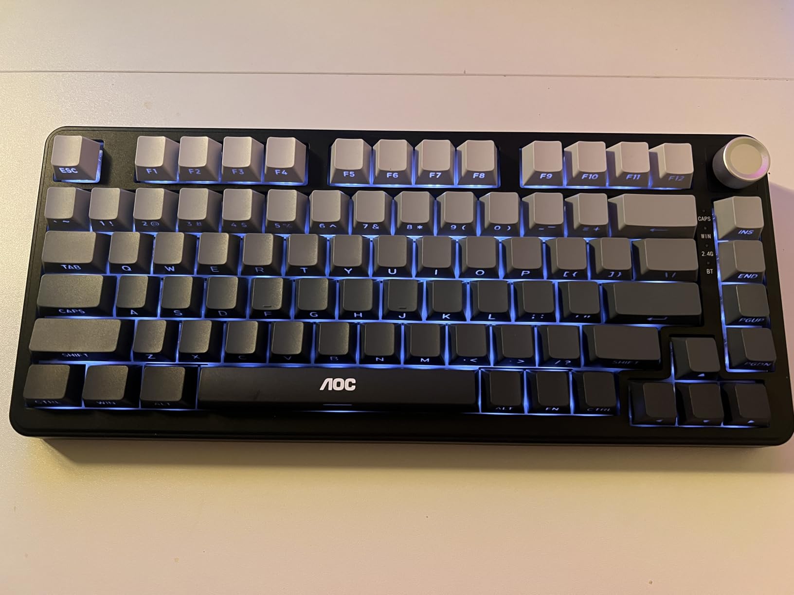 AOC GK330 75% Wireless Mechanical Gaming Keyboard, Hot-Swappable 3-Mode RGB | BT/2.4GHz/USB-C Connectivity, Pre-Lubed Reaper Switches, Anti-Ghosting, Gasket Mount and 5-Layer Sound-Dampening Padding customer photo 2