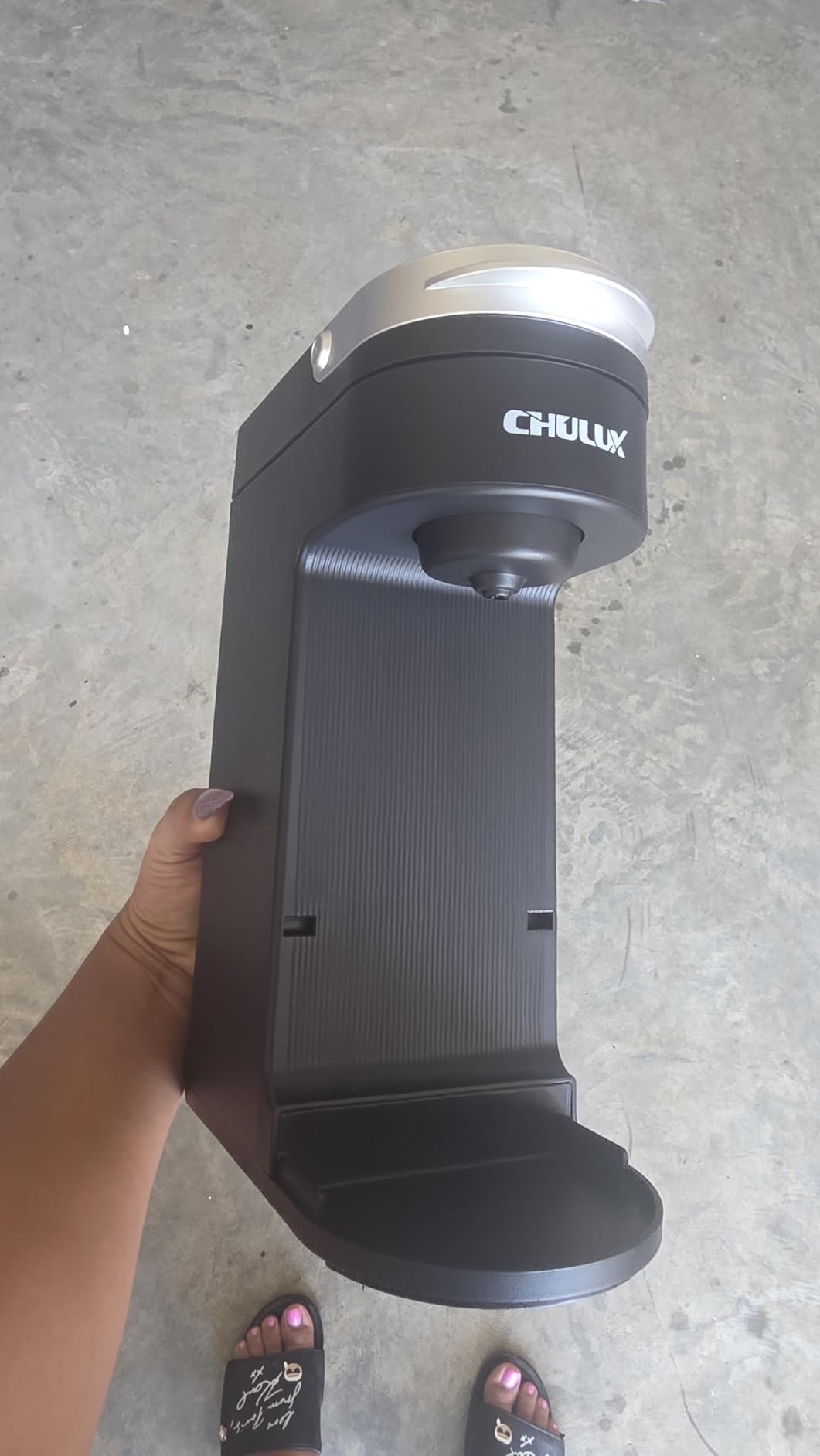 CHULUX Slim Single Serve Coffee Maker for K Cup, Fast Brewing, Matte Black | Rapid-Heating Boiler Tech, 4-Hole Needle for Richer Flavor, Adjustable Drip Tray for 7.3