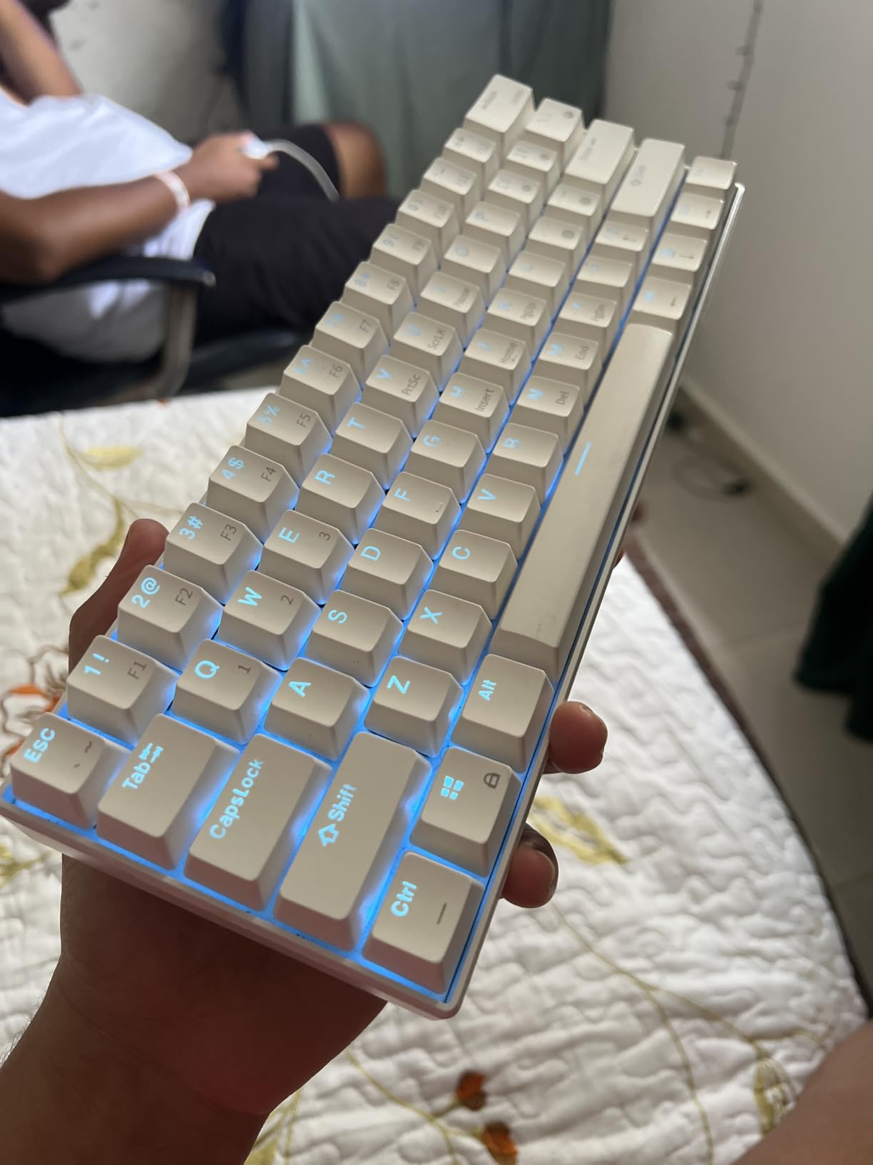 RK ROYAL KLUDGE RK61 Wireless 60% Mechanical Keyboard, Mini Portable Size | 61 Keys Triple Mode BT5.0/2.4G/USB-C Compact Gaming Keyboard, PBT Keycaps, Pro Software, Hot Swappable Custom Switches customer photo 1