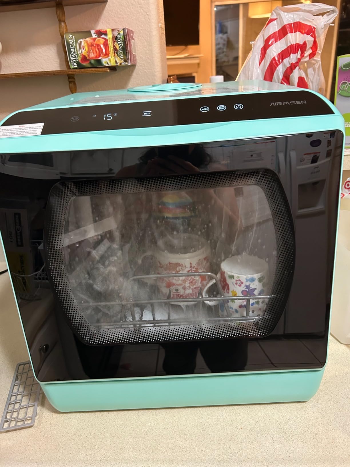 AIRMSEN Portable Countertop Dishwasher, No Hookup Needed, 6 Programs, 1-Hour Hot Air Drying customer photo 2