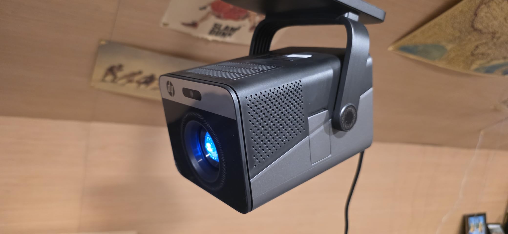 HP Projector with Netflix, USB-C Power Bank Compatible, 4K Supported MC475 | Native 1080P Mini Projector with WiFi and Bluetooth, Officially Licensed Apps, Auto Focus & Keystone 90 Rotatable Home Outdoor customer photo 1