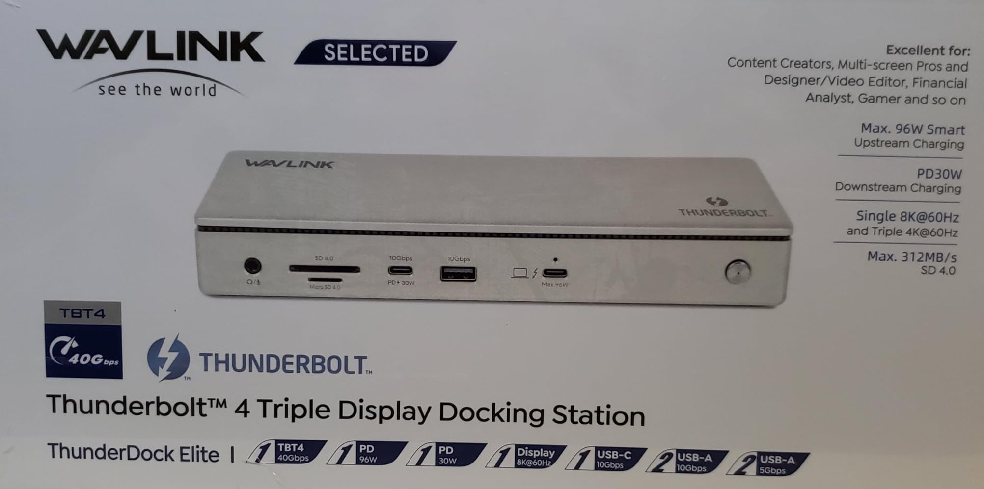 WAVLINK Thunderbolt 4 Dock with 4K HDMI Dual Monitor for Mac or Windows | 100W PD Charging, 4X USB, 2.5G Ethernet Port, SD/MicroSD, Thunderbolt Certified, Driverless, for M4/M5 MacBook Air/Pro customer photo 2