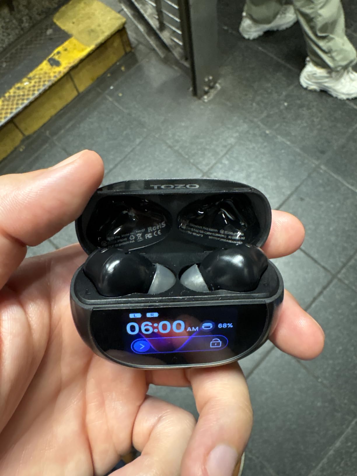 TOZO NC20 Pro Active Noise Cancelling Wireless Earbuds, Smart LCD Screen | LDAC Hi-Res Audio, Stereo Bass, 6 Mics AI Call Ear Buds, 80H Playtime, IPX8 Waterproof, 32 EQ via App, Wireless Charging customer photo 2