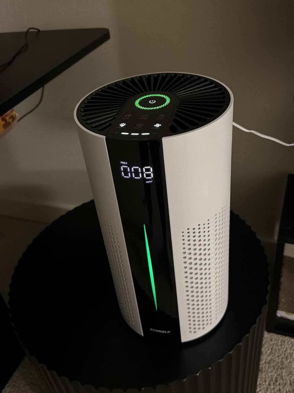ECOSELF Air Purifiers for Home Large Room Up to 1800 Ft², HEPA Air Purifier | Air Purifiers for Bedroom with 360° Air Intake, PM2.5 Display, Smart Auto & 20 dB Sleep Modes for Dust, Smoke & Pollen customer photo 1