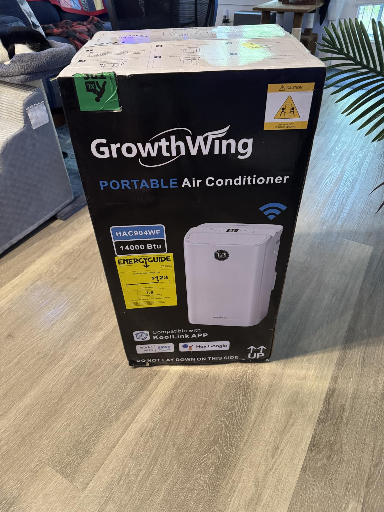14,000 BTU Smart WiFi Portable Air Conditioner, Cools up to 700 Sq.Ft, Auto-Evaporation, 3-in-1 Modes, Voice & Remote Control, Quiet Operation, White customer photo 1