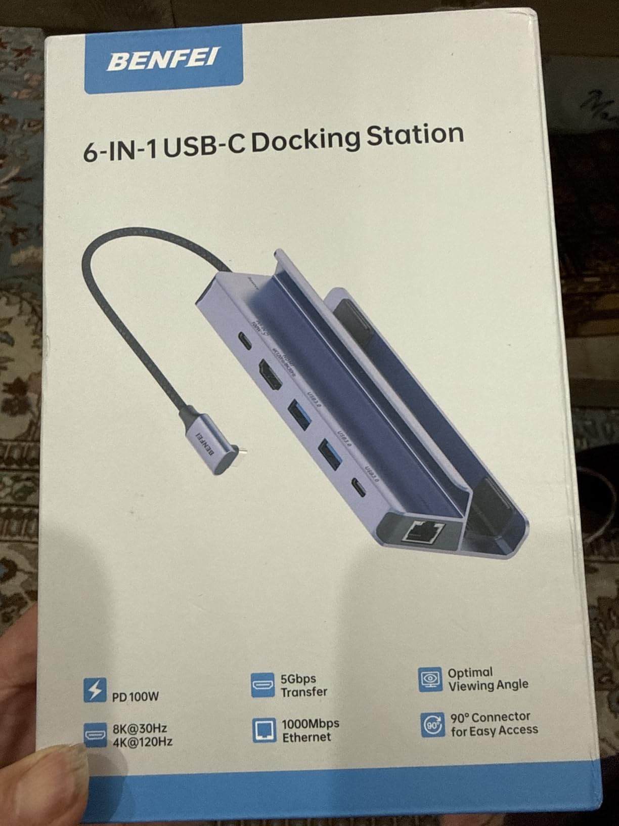 BENFEI 4K@144Hz Steam Deck Dock, Docking Station for Steam Deck (OLED)/ROG Ally, 6-in-1 USB C Hub with HDMI 8K@30Hz, 1Gbps Ethernet, 1xUSB-C 2X USB 3.0 Port, PD 100W Charging customer photo 1