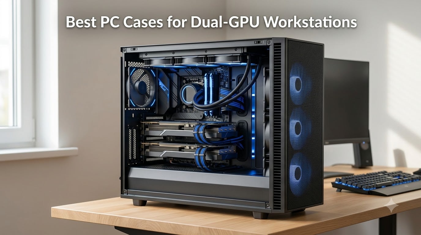 6 Best PC Cases for Dual-GPU Workstations (August 2026)