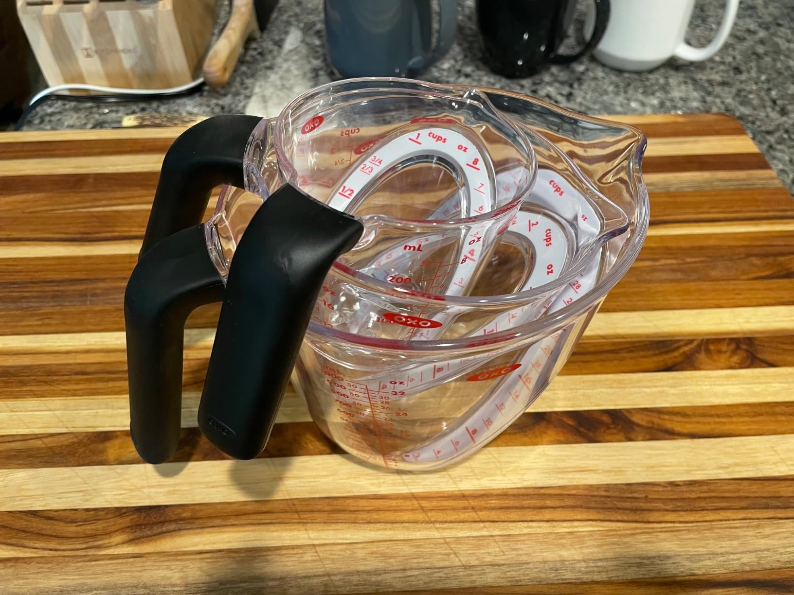 OXO Good Grips Angled Measuring Cups with Markings, Multi Size 3-Piece Set customer photo 1