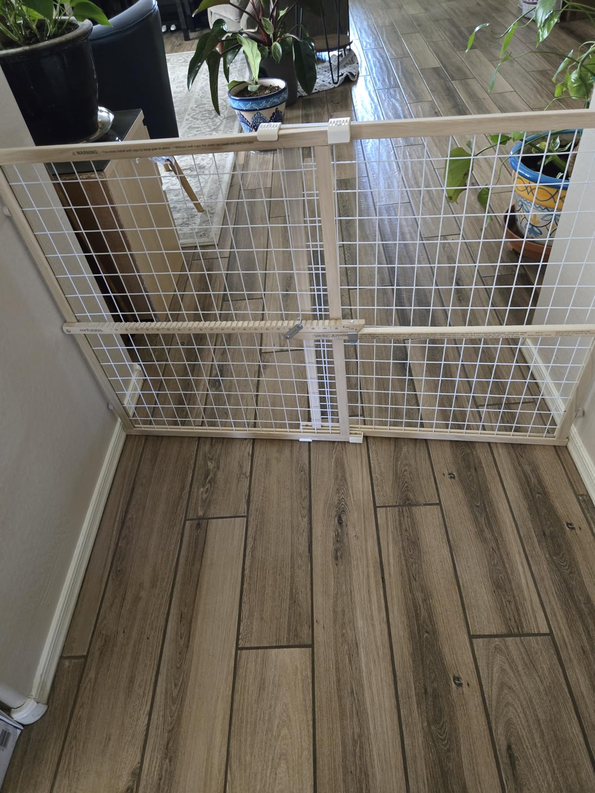 Toddleroo by North States - Extra-Wide Wire Mesh Wooden Baby Gate: Pressure Mounted Baby Gate for Doorways - Adjustable 29.5 to 50 Inches Wide - 31 Inches Tall customer photo 2