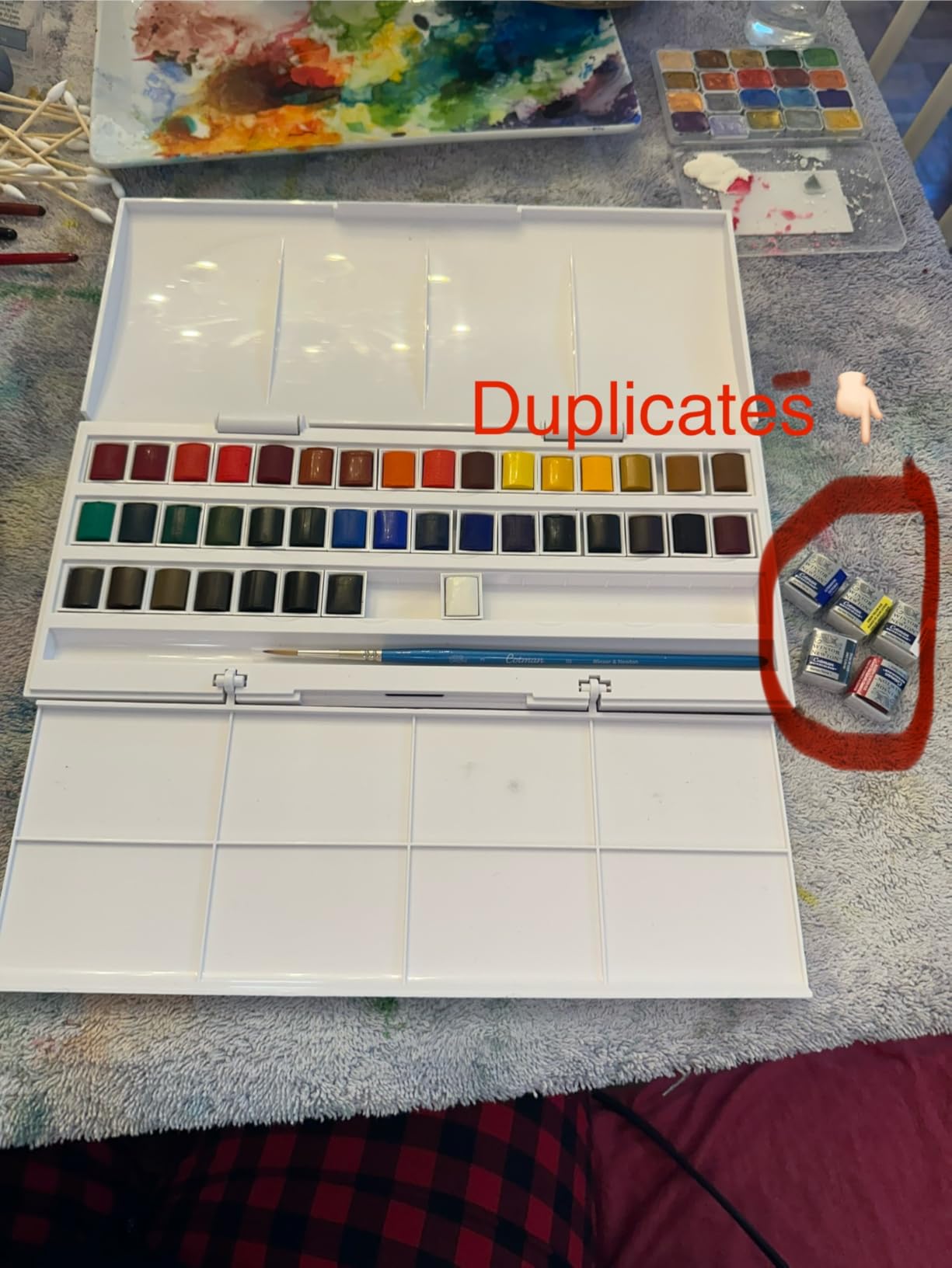 Winsor & Newton Cotman Watercolor Paint Set, 45 Half Pan Studio Set customer photo 2