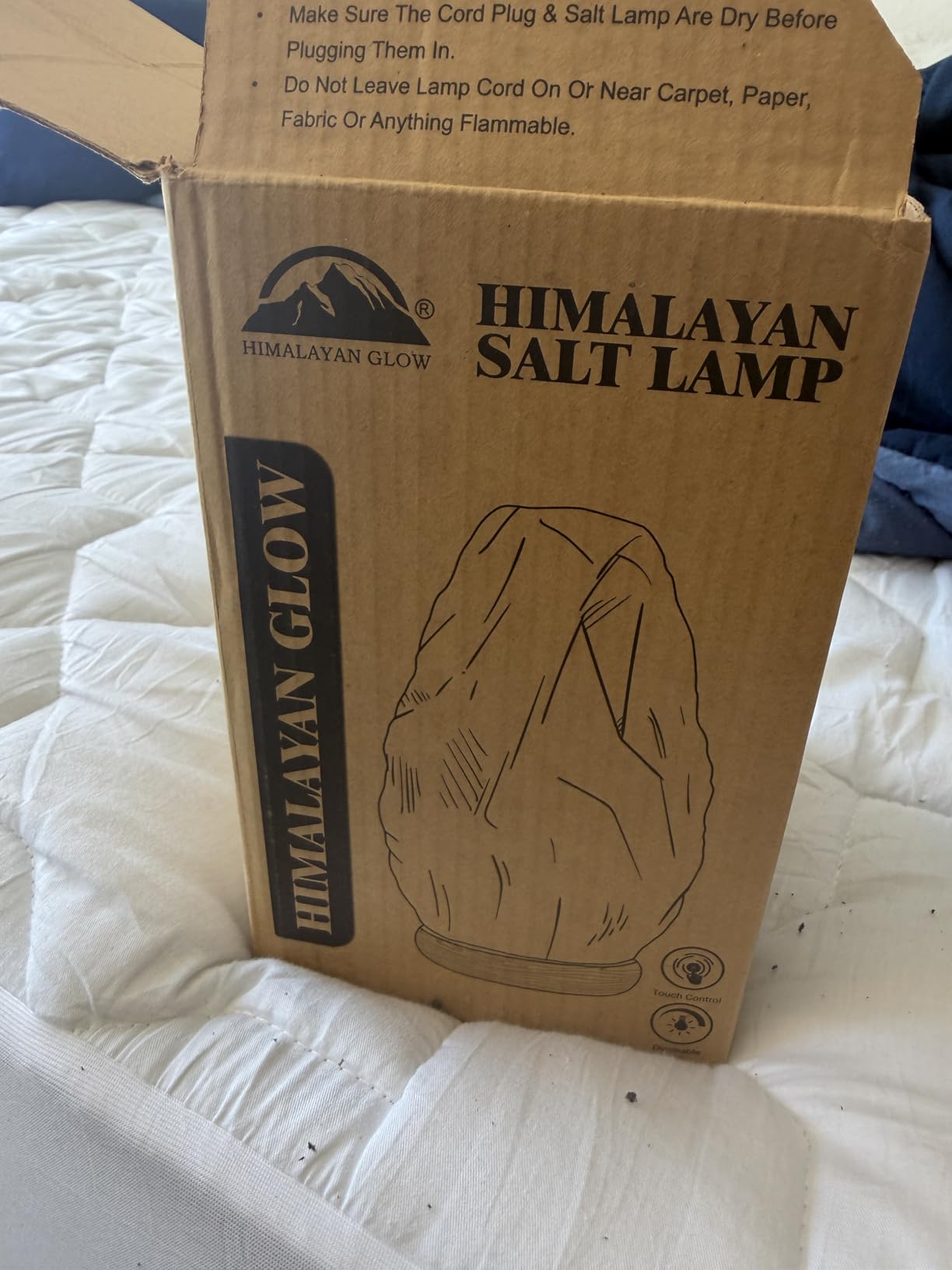 WBM Salt Lamp - USB Himalayan Salt Lamp with Touch Dimmer Control, Natural Pink Crystal, 5-7 lbs, Wooden Base, LED Bulb, Room Decor, Home Decor, Relaxation, Ambiance, Gift customer photo 1