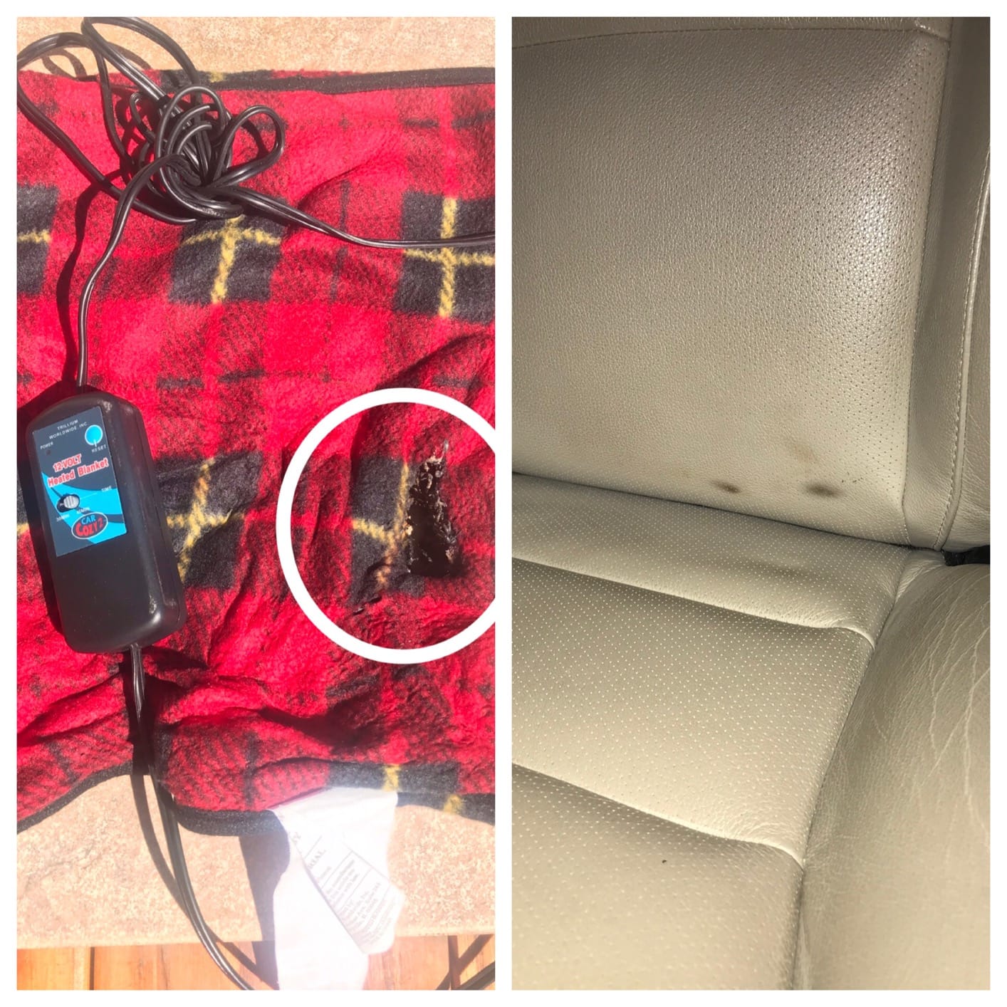 Trillium Worldwide Car Cozy 2 12-Volt Heated Mini Travel Pad, Red Plaid, 16 x 16, (TWI-2202) customer photo 1