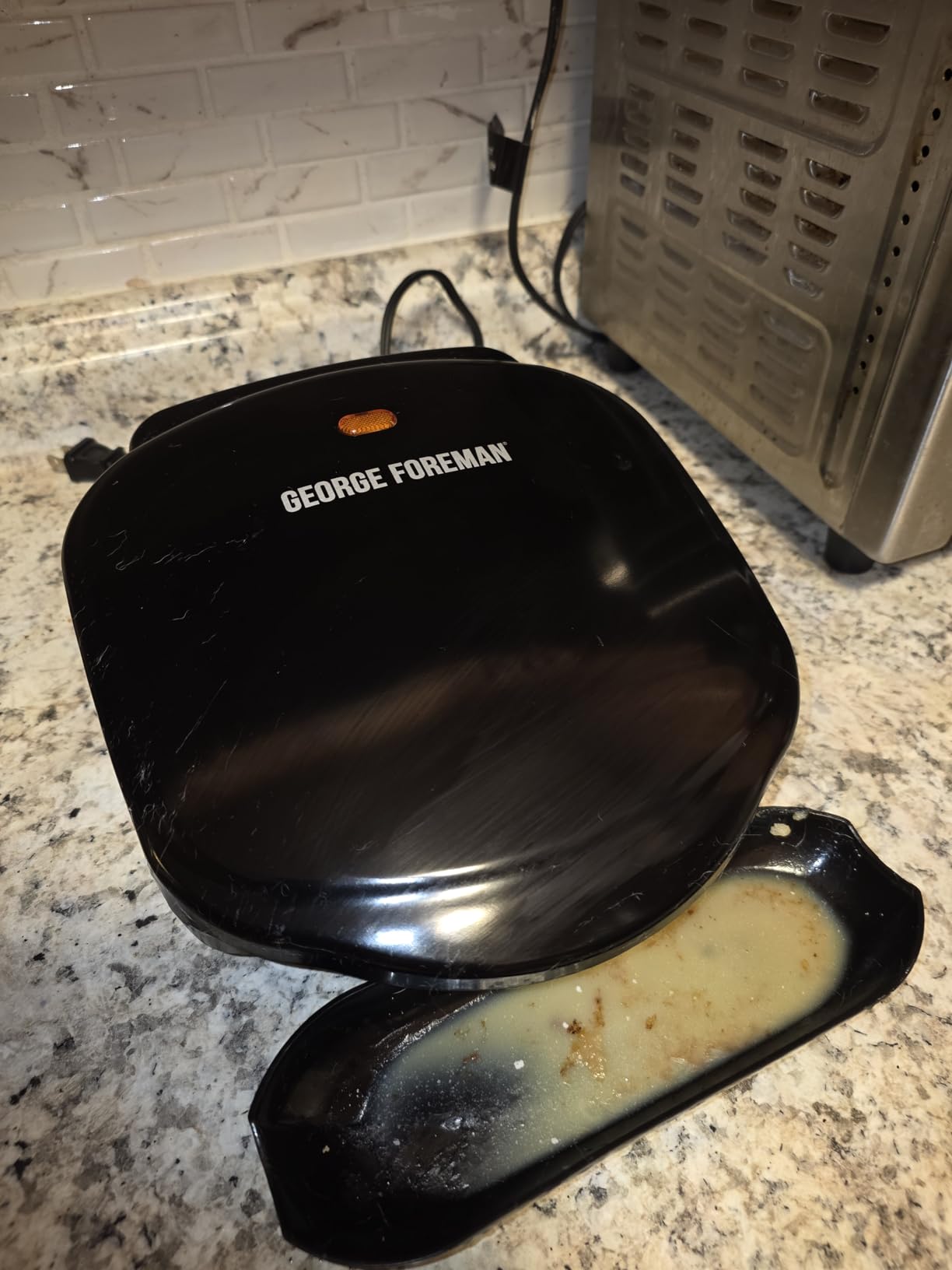 George Foreman GR10B 2-Serving Mini Grill & Panini Press, Compact 7.3” x 5.6” Cooking Surface,1–2 Servings, Dorms & Small Kitchens customer photo 1