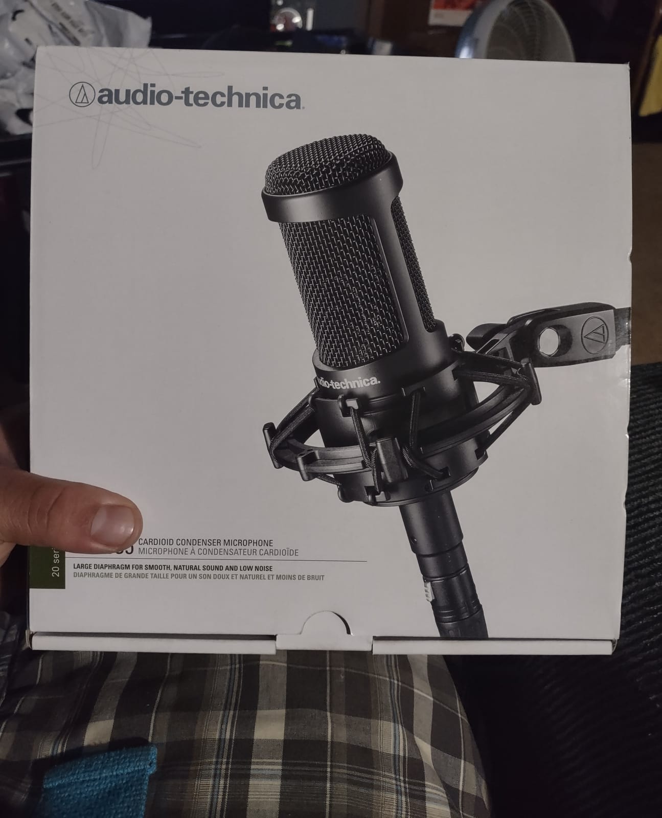 Audio-Technica AT2035 Cardioid Condenser Microphone, Perfect for Studio, Podcasting & Streaming, XLR Output, Includes Custom Shock Mount customer photo 1