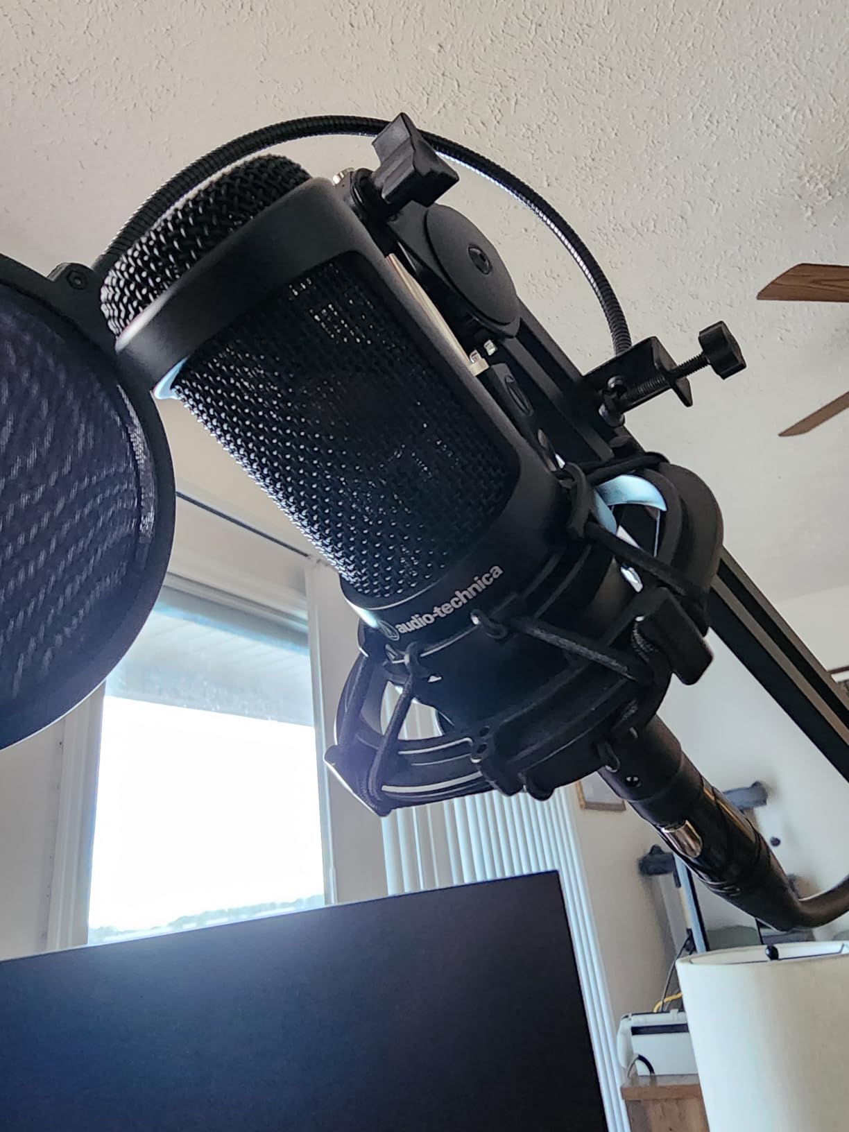 Audio-Technica AT2035 Cardioid Condenser Microphone, Perfect for Studio, Podcasting & Streaming, XLR Output, Includes Custom Shock Mount customer photo 2