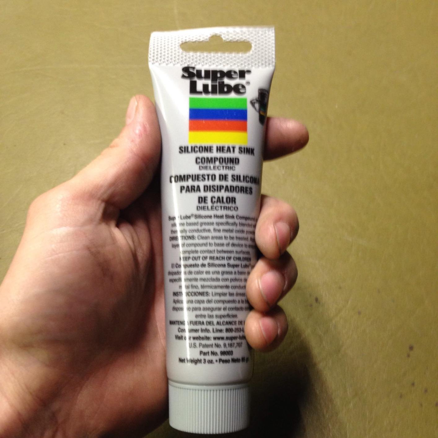 Super Lube Silicone Heat Sink Compound - Thermally Conductive for Heat Transfer - High Dielectric Strength Thermal Compound - Ideal for Electrical Devices & Components - White - Tube - 3 oz (98003) customer photo 2