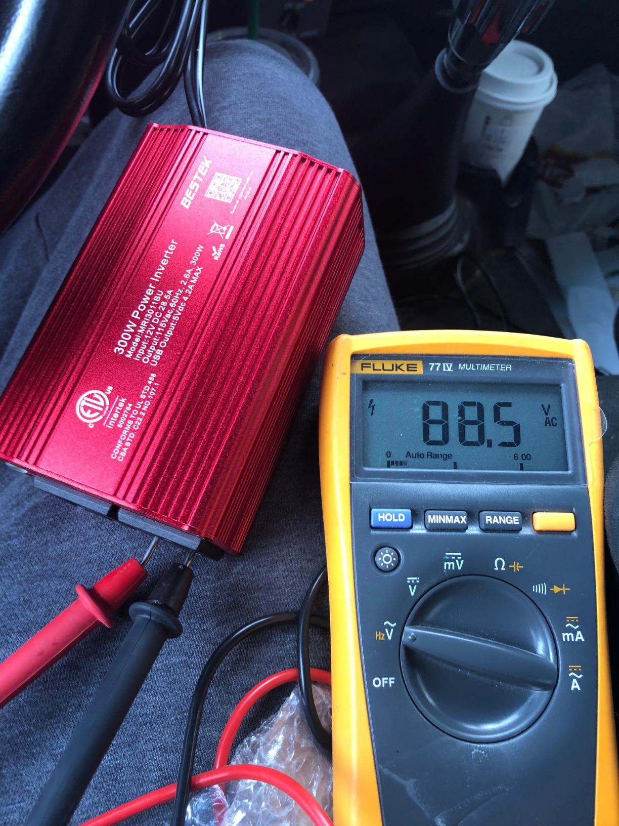 BESTEK Power Inverter DC 12-17V to AC 110V - 300W Car Plug Adapter Outlet customer photo 2