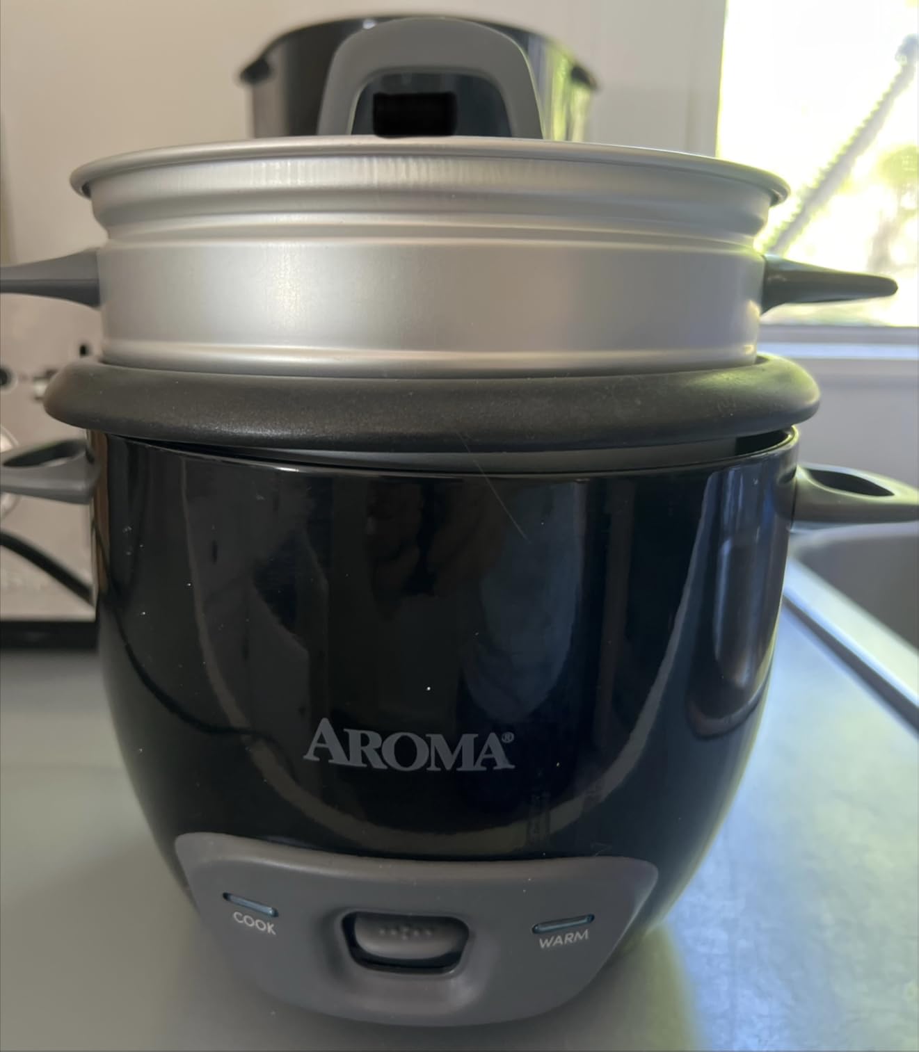 AROMA® Rice Cooker, 3-Cup (Uncooked) / 6-Cup (Cooked), Steamer, Small Rice Cooker, Oatmeal Cooker, Soup Maker, Auto Keep Warm, 1.5 Qt, White, ARC-743-1NG customer photo 1