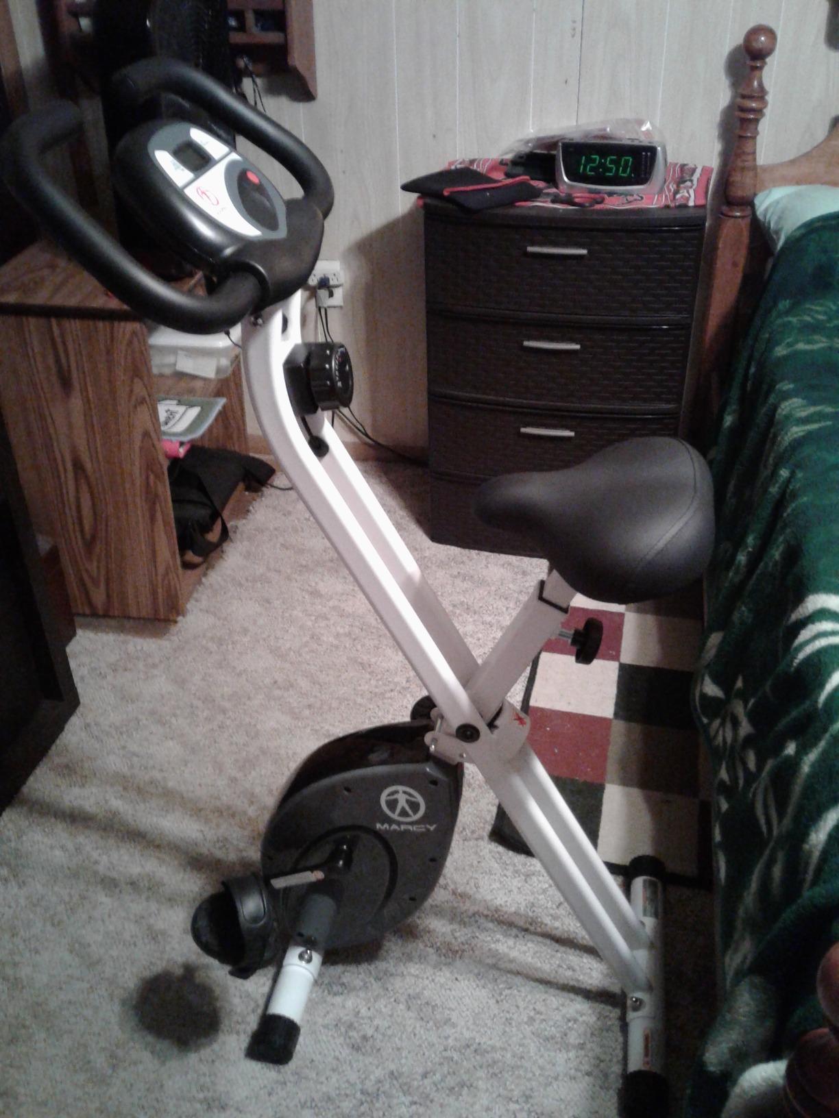 Marcy Foldable Upright Exercise Bike with Adjustable Resistance for Cardio Workout & Strength Training - Multiple Styles Available customer photo 1
