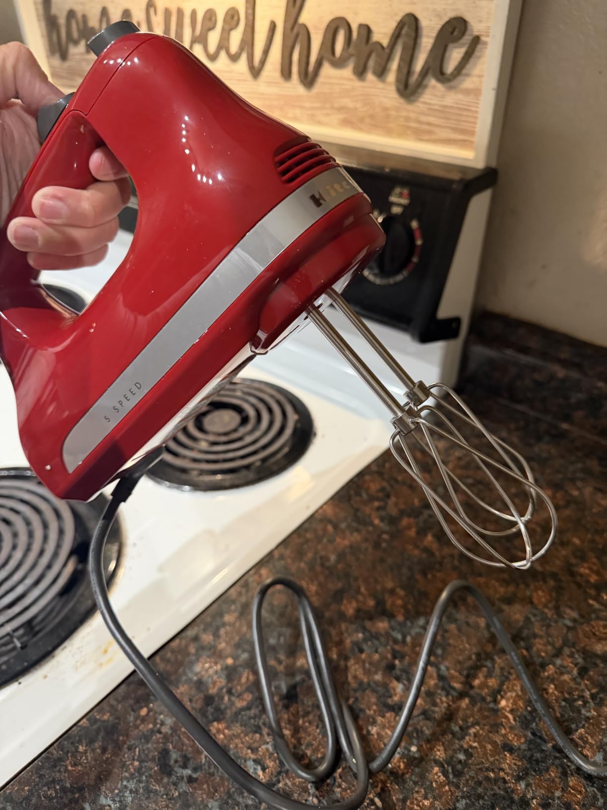 KitchenAid 5 Ultra Power Speed Hand Mixer, KHM512, White customer photo 1