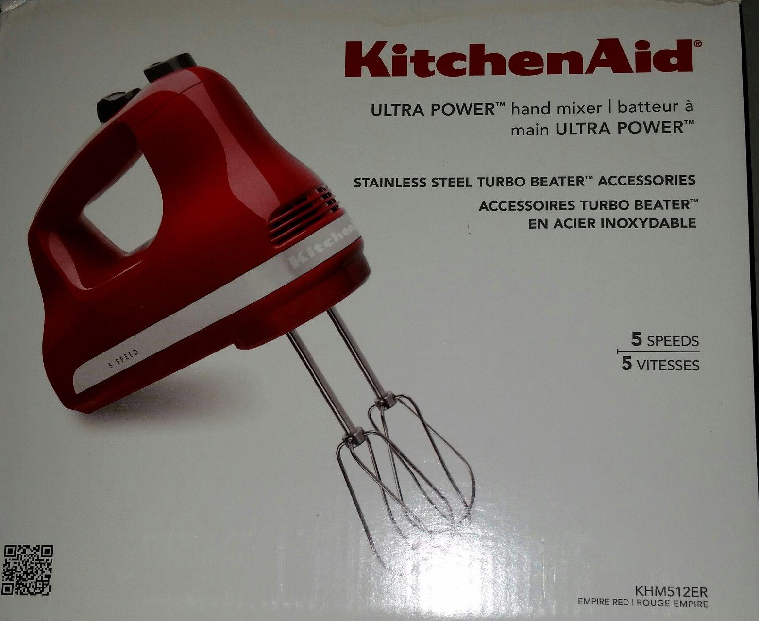 KitchenAid 5 Ultra Power Speed Hand Mixer, KHM512, White customer photo 2