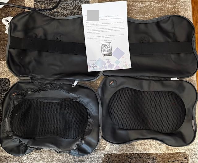 Zyllion ZMA-13 Back and Neck Massager with Heat for Pain Relief, Black customer photo 2