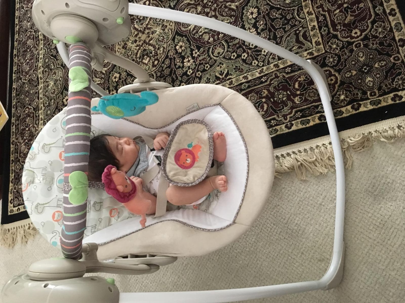 Ingenuity Soothe 'n Delight Portable Baby Swing for Infant, Newborn to 9M customer photo 2