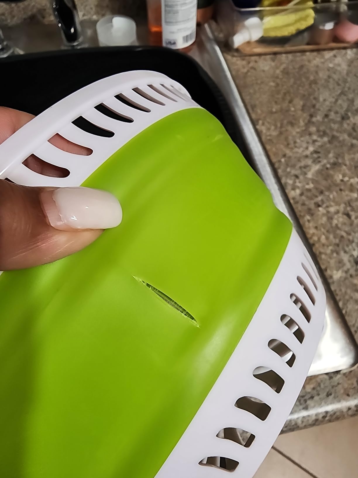 PrepWorks 4 Qt Collapsible Salad Spinner for Quick Salad Washing and Drying | Collapsible Space-Saving Design, BPA-Free and Dishwasher Safe for Easy Clean Up customer photo 2