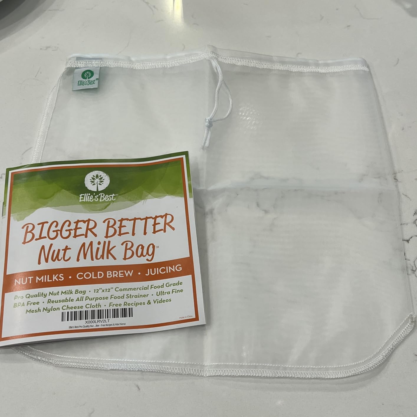 Pro Quality Nut Milk Bag – Big XL Commercial Food Grade – Strong Durable Reusable Almond Milk Straining Bags & All Purpose Fine Mesh Nylon Cheesecloth Strainer– Juicing-Cheese–Recipes & Vids customer photo 1