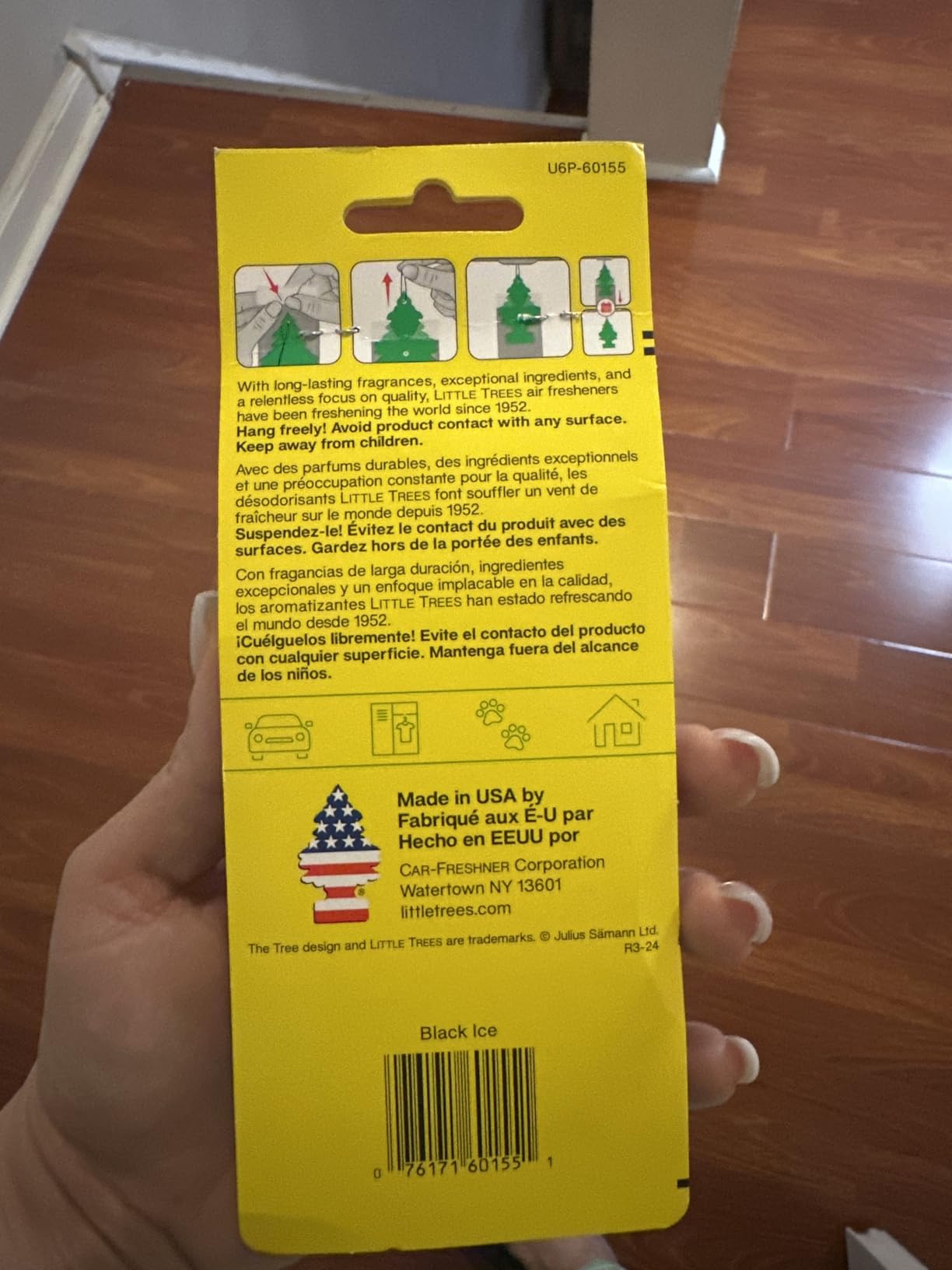 LITTLE TREES Car Air Freshener | Hanging Tree Provides Long Lasting Scent for Auto and Home | Black Ice, 24 Air Fresheners customer photo 1