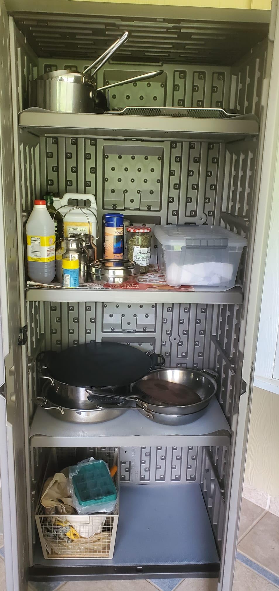 Suncast Tall Storage Cabinet for Garage Organization - 72