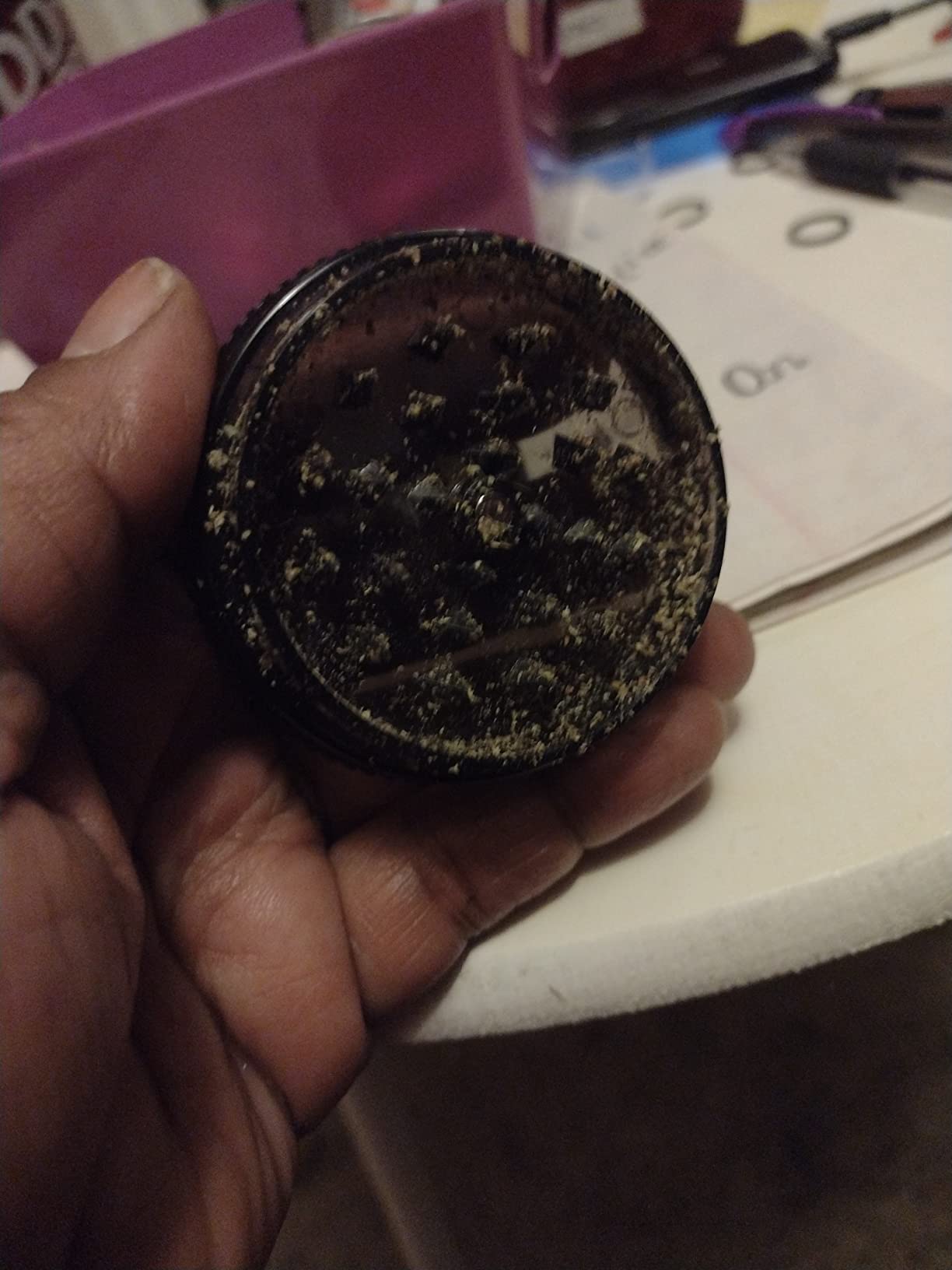 Acrylic 2pc Grinder with Magnet Smoke Color customer photo 1