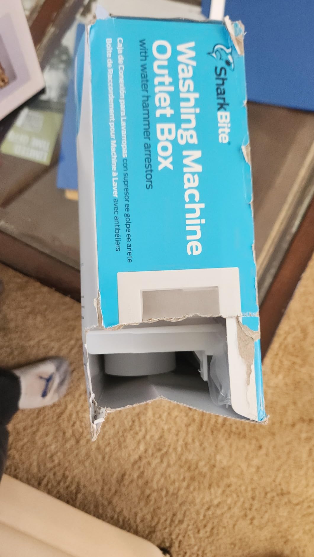 SharkBite Max 1/2 Inch x 3/4 Inch MHT Washing Machine Outlet Box with Water Hammer Arrestor, Push-to-Connect Brass Plumbing Fittings, PEX, Copper, CPVC, PE-RT, 25031 customer photo 1