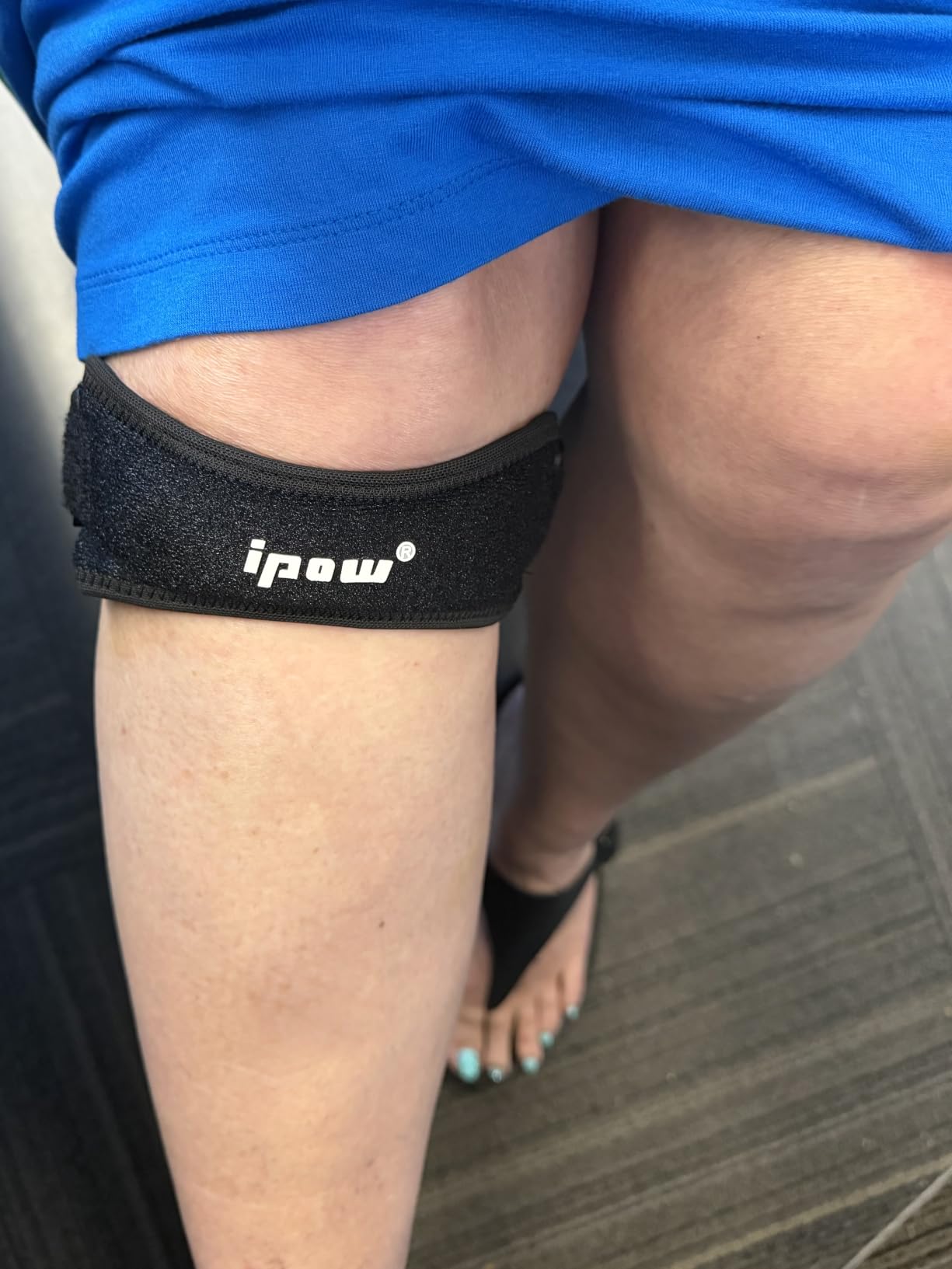 IPOW 2 Pack Patellar Tendon Support Strap for Knee Brace, Knee Support and Pain Relief customer photo 1