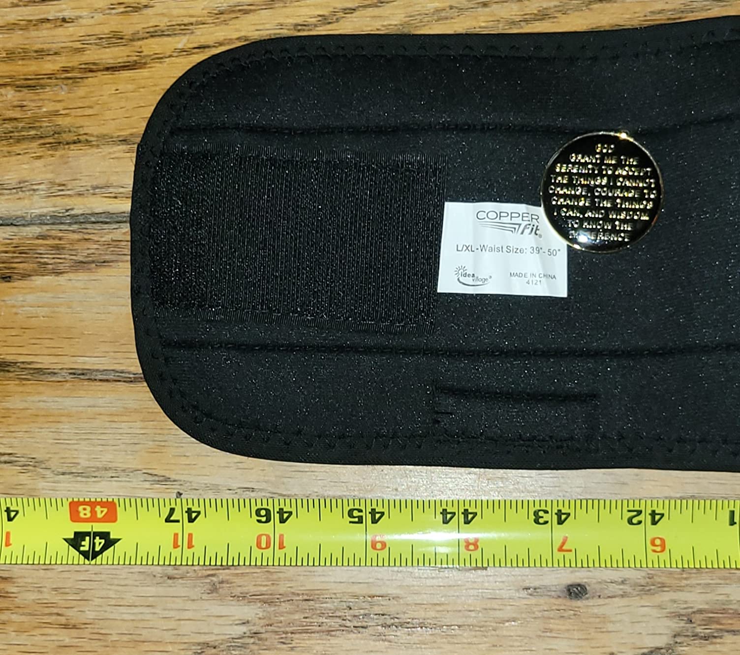 Copper Fit Pro Back Support, Black with Copper Trim, Large/X-Large, Unisex Waist Size 39”-50” (CFBACK) customer photo 2