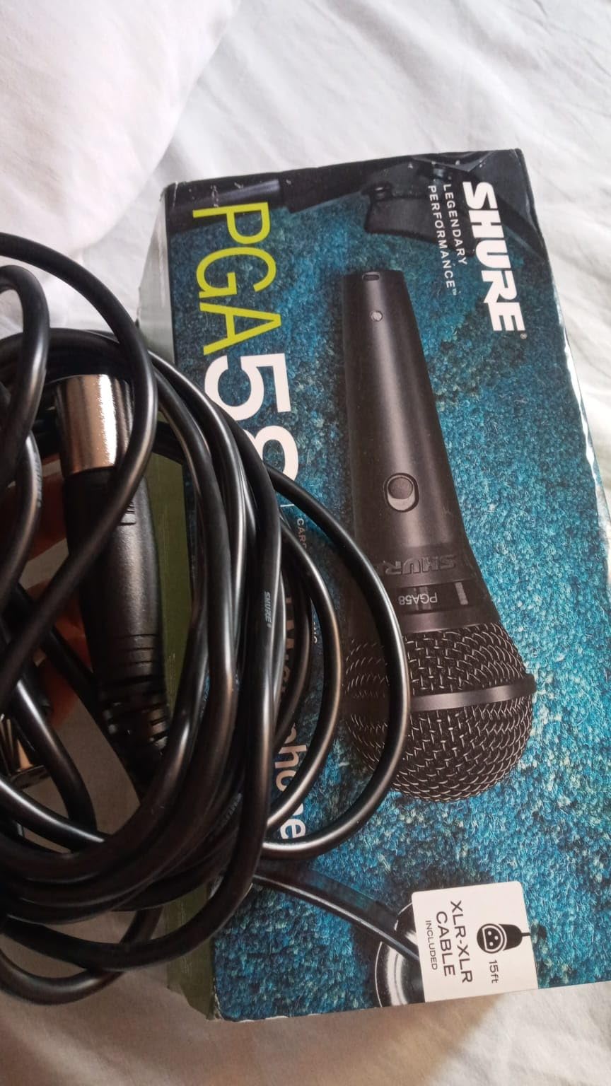 Shure PGA58 Dynamic Microphone - Handheld Mic for Vocals with Cardioid Pick-up Pattern, Discrete On/Off Switch, Stand Adapter and Zipper Pouch (PGA58-XLR) customer photo 2