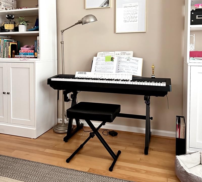 Yamaha 88-Key Weighted Portable Digital Piano Keyboard with Music Rest, Sustain Foot Switch, Built-in Speakers, USB Connectivity, Black (P45B) customer photo 2
