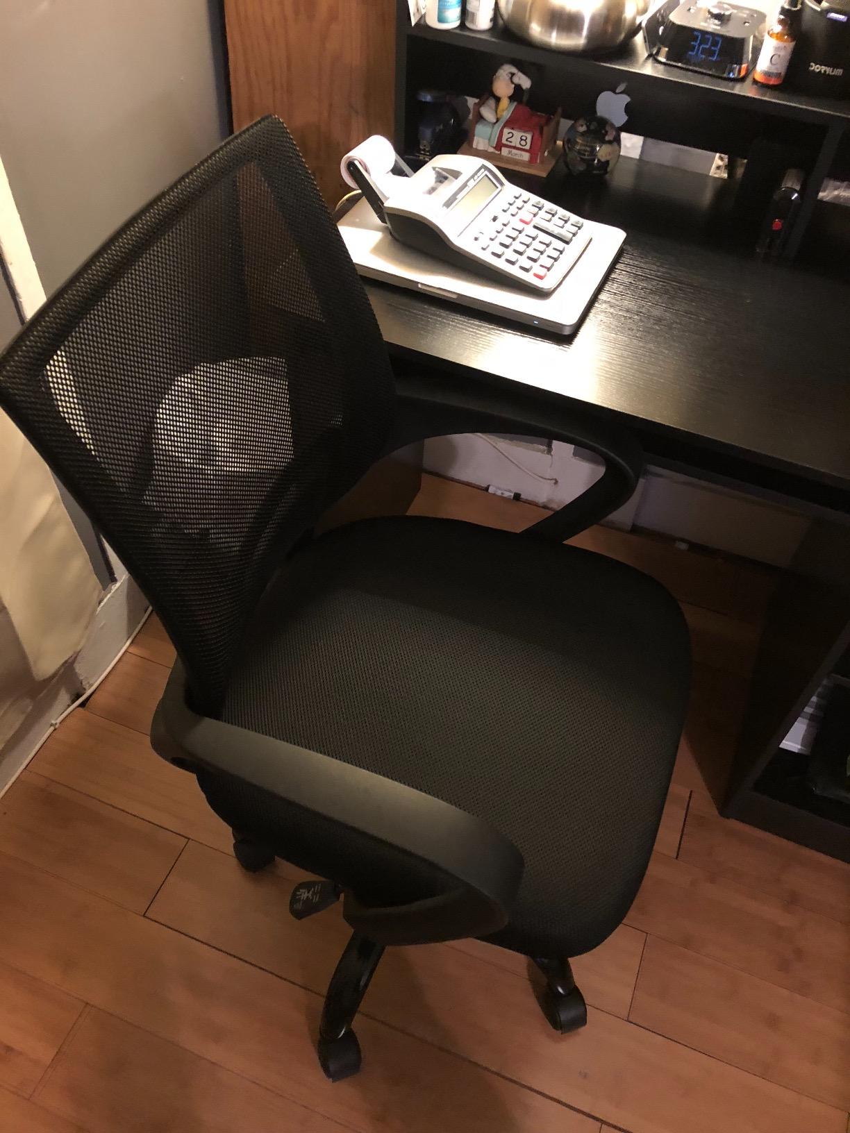 FDW Ergonomic Office Chair Home Desk Chair Task Mesh Computer Chair Gaming with Back Lumbar Support Armrest Modern Swivel Modern Adjustable Rolling Executive Mesh Chair for Women Men (Black) customer photo 1