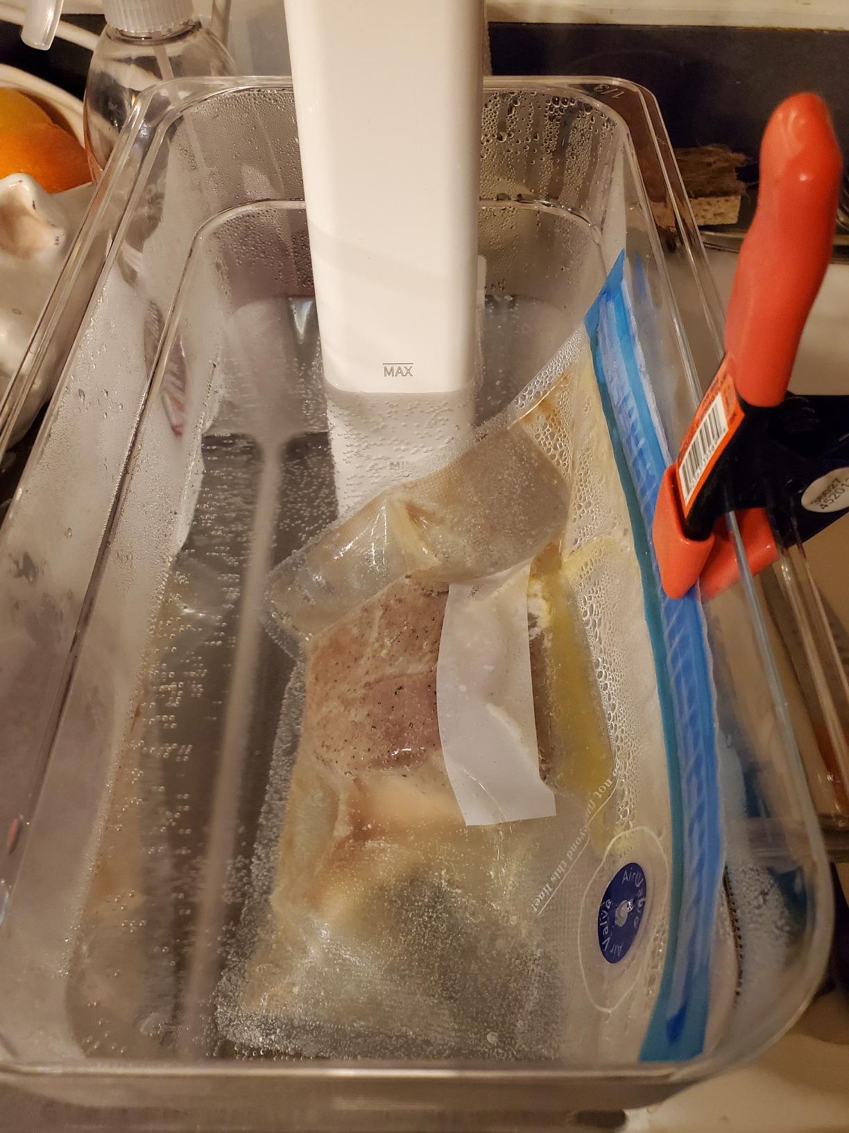LIPAVI Sous Vide Container Model C5 – 1.75 Gallon, 12.7 X 7 Inch, Height 8 Inch. Strong, Clear Polycarbonate. NOT INCLUDED: Matching L5 rack and lids for virtually any Sous Vide machine. customer photo 1