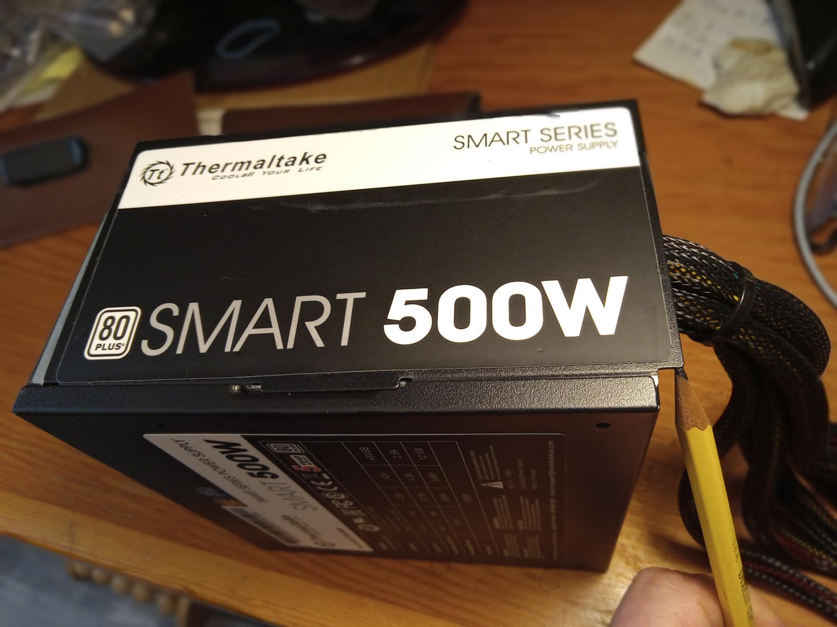 Thermaltake Smart 500W 80+ White Certified PSU, Continuous Power with 120mm Ultra Quiet Cooling Fan, ATX 12V V2.3/EPS 12V Active PFC Power Supply PS-SPD-0500NPCWUS-W customer photo 2