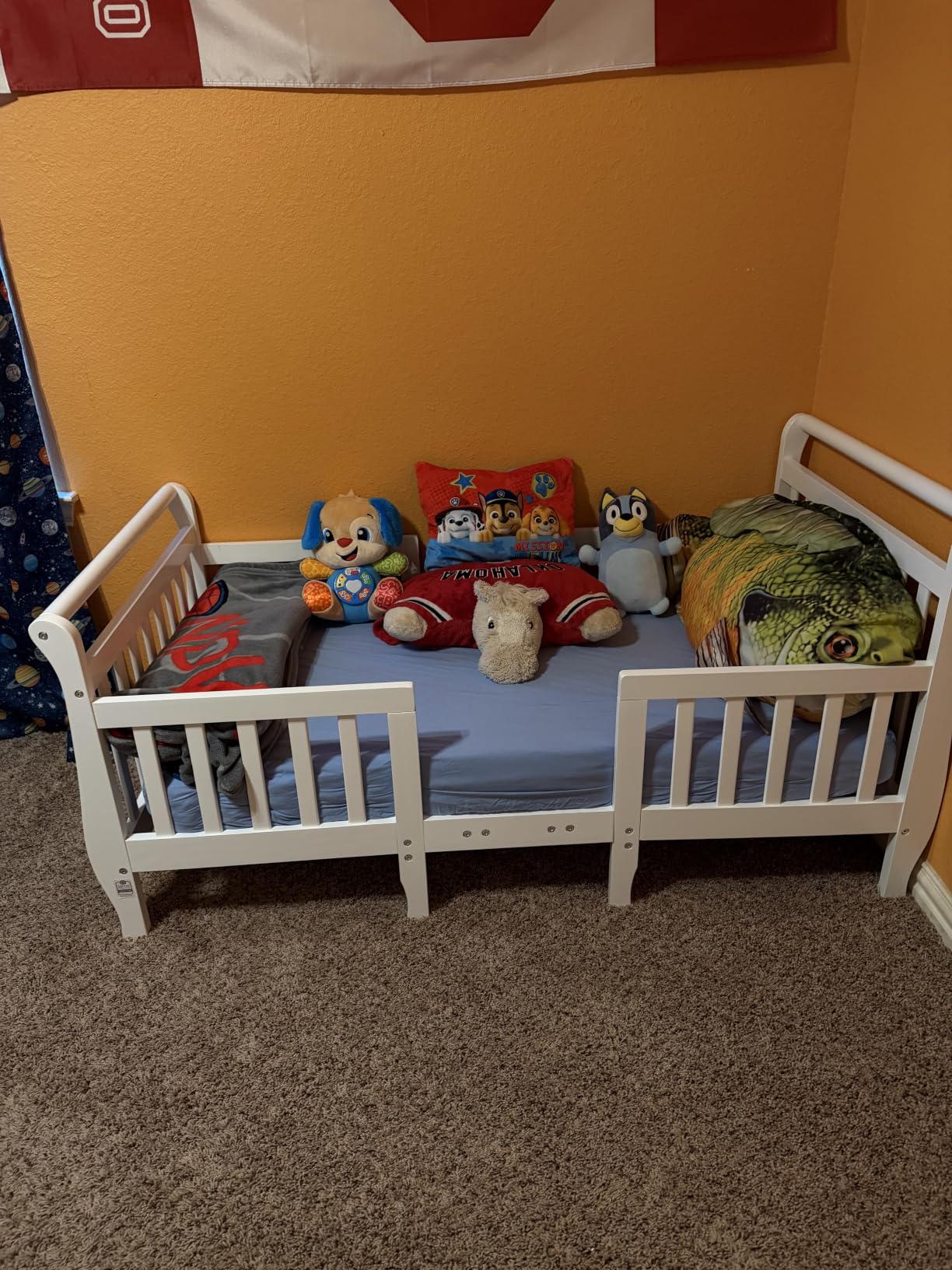 Dream On Me Emma 3-in-1 Wooden Toddler Bed, GREENGUARD Gold, Steel Grey customer photo 2