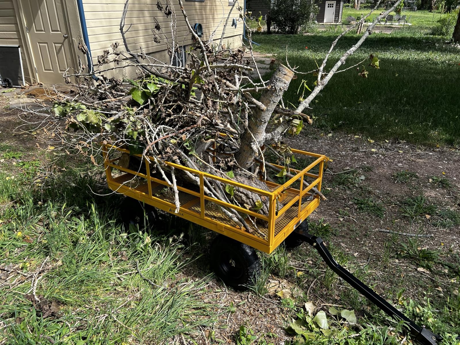 Gorilla Carts Steel Utility Garden Cart, 1200 lb. Capacity, Yellow customer photo 1
