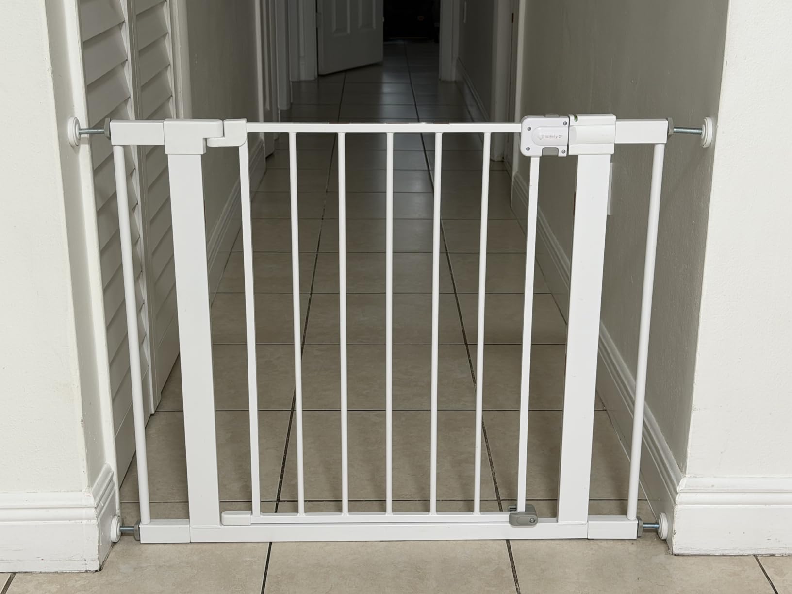 Safety 1st Easy Install Walk Thru Baby Gate for Doorway With Door, Dog Gates, Fits 29