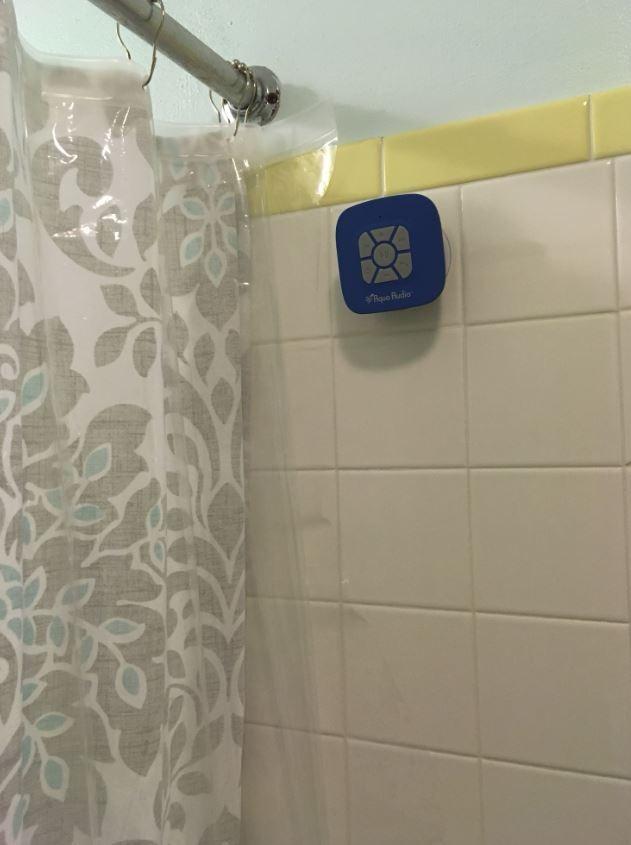Shower Speaker Bluetooth Waterproof with Suction Cup - 10 Hours Playtime/Built-in Mic (Silver) customer photo 1