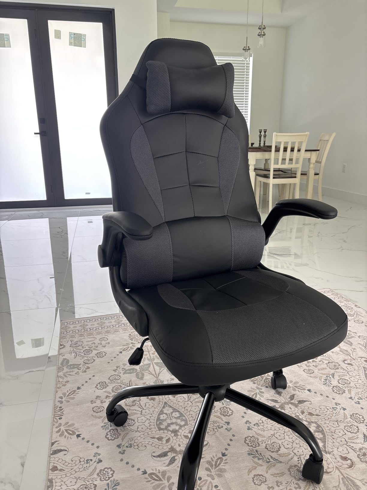 BestOffice Ergonomic Gaming Chair for Adults, Office Desk Chair, White customer photo 1