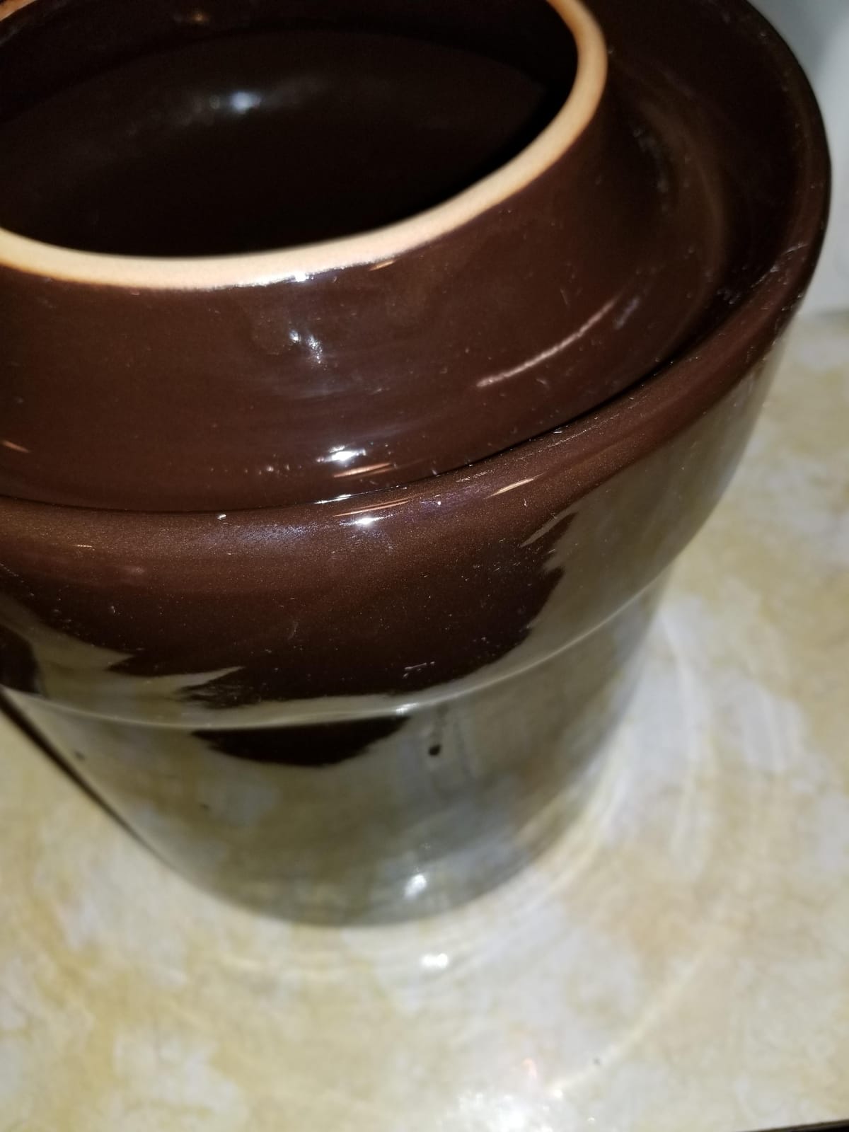 Fermentation Crock 1 Gallon - Sauerkraut Crock with Lid, Weights & Pounder customer photo 2