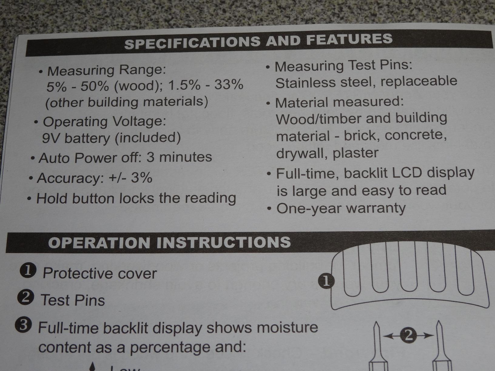 Calculated Industries 7440 AccuMASTER XT Digital Moisture Meter | Handheld |Pin Type | Backlit LCD Display | Detects Leaks, Damp and Moisture in Wood, Walls, Ceilings, Carpet and Firewood customer photo 2